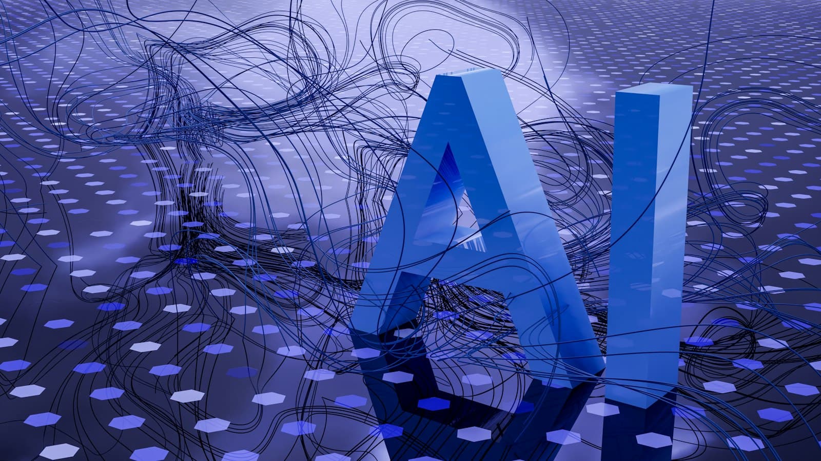 Abstract visualization suggesting neural networks and digital intelligence